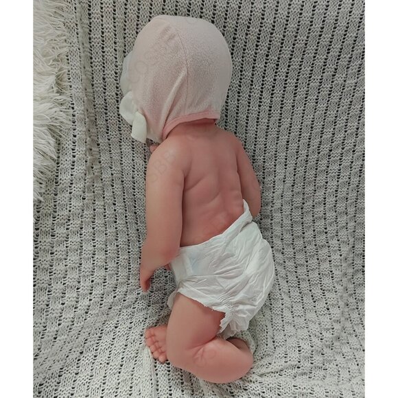 45cm Full Body Silicone Reborn Baby Dolls Flexible 3.1kg Silicone Baby Doll Girl - Picture 5 of 8